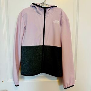 The North Face Kids' lilac and Gray fleece Jacket